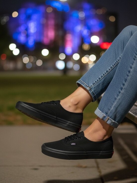 Vans Other - NEW Van's Authentic Low Top Shoes Black Size Men's 6.5 Women's 8